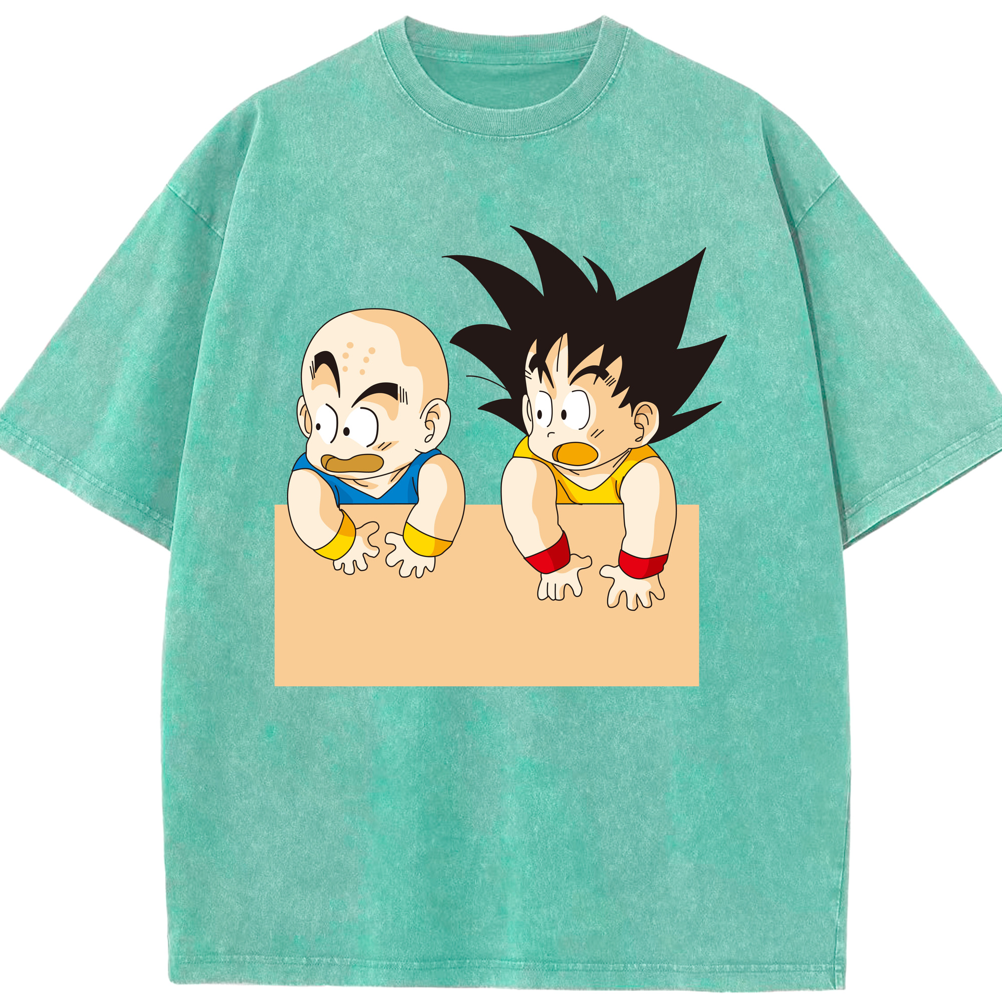（画像用） ドラゴンボール 孫悟空（そん ごくう）Son Goku カカロット DRAGON BALL Kakarotto 綿100% ヴィンテージ風 半袖Tシャツ（フロントプリント）